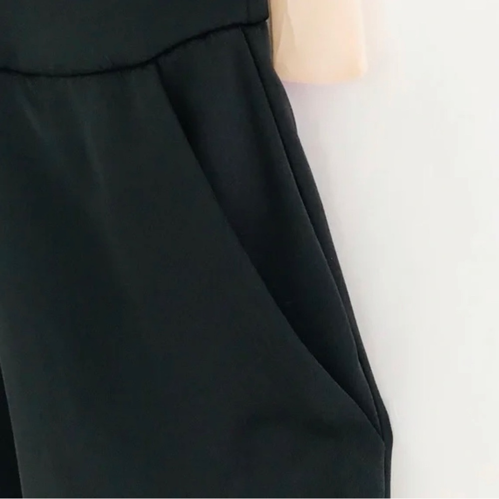 NEW Reiss Tie-Strap Jumpsuit Pale Pink & Black pant elegant suit Medium $470 - Picture 12 of 16